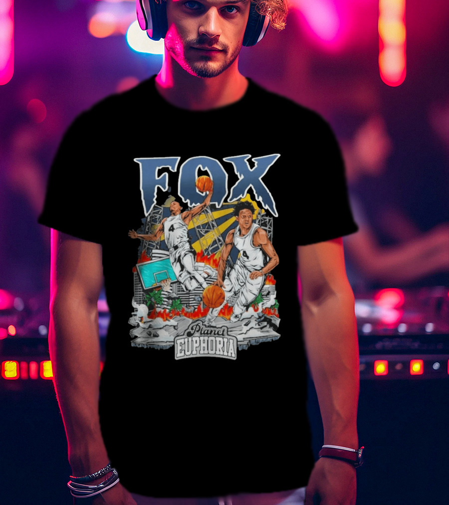 Fox Planet Euphoria Court Crusher Basketball Action T-Shirt