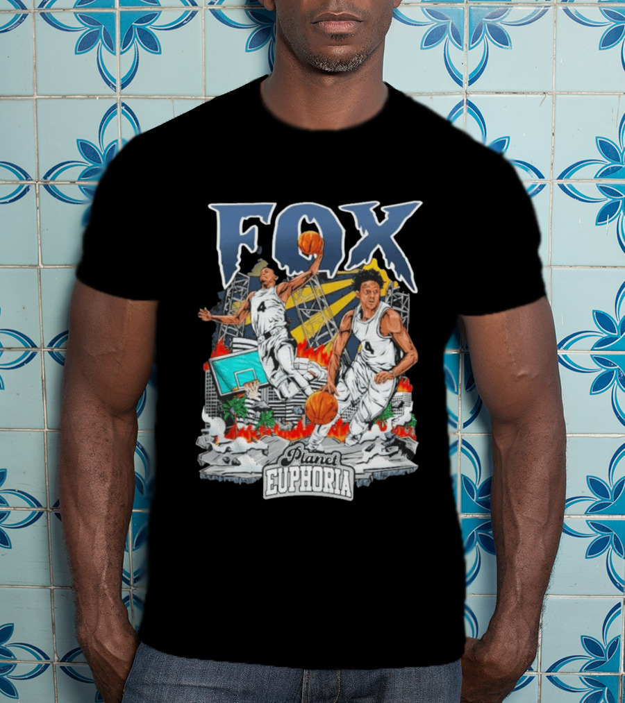 Fox Planet Euphoria Court Crusher Basketball Action T-Shirt
