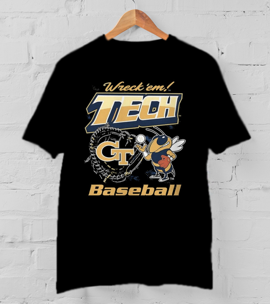 Wreck 'Em Tech GT Baseball Yellow Jackets Buzz T-Shirt