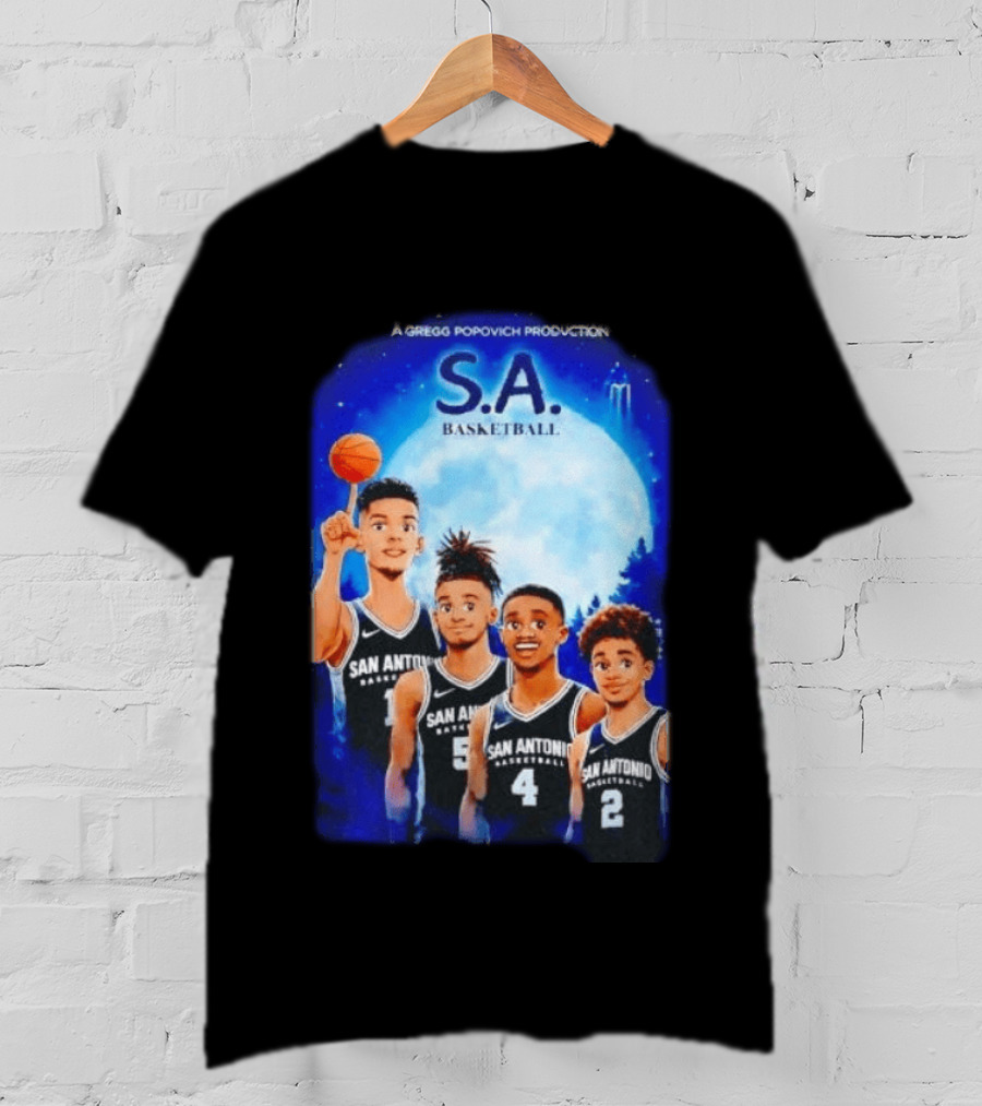 S.A. Basketball San Antonio Spurs A Gregg Popovich Production T-Shirt