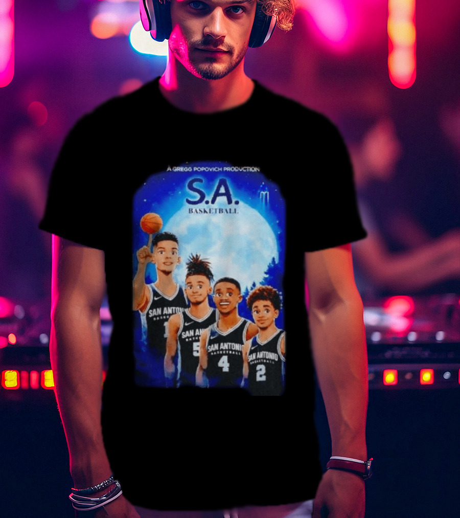 S.A. Basketball San Antonio Spurs A Gregg Popovich Production T-Shirt