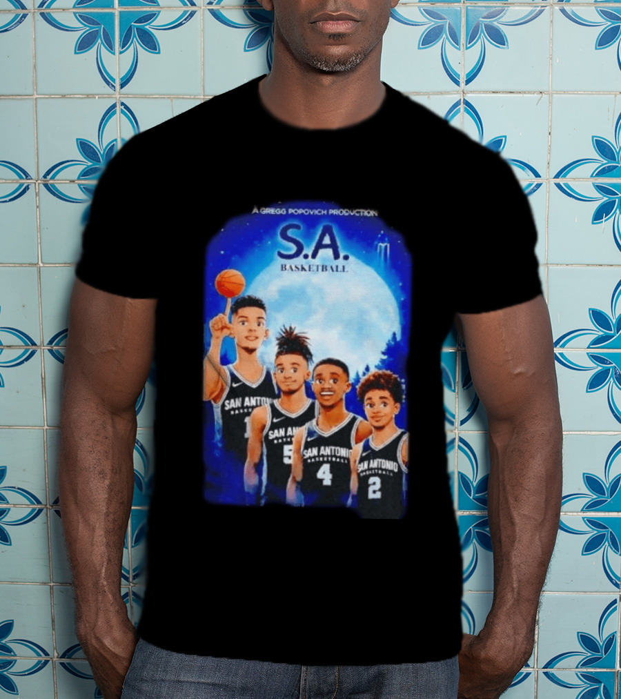 S.A. Basketball San Antonio Spurs A Gregg Popovich Production T-Shirt