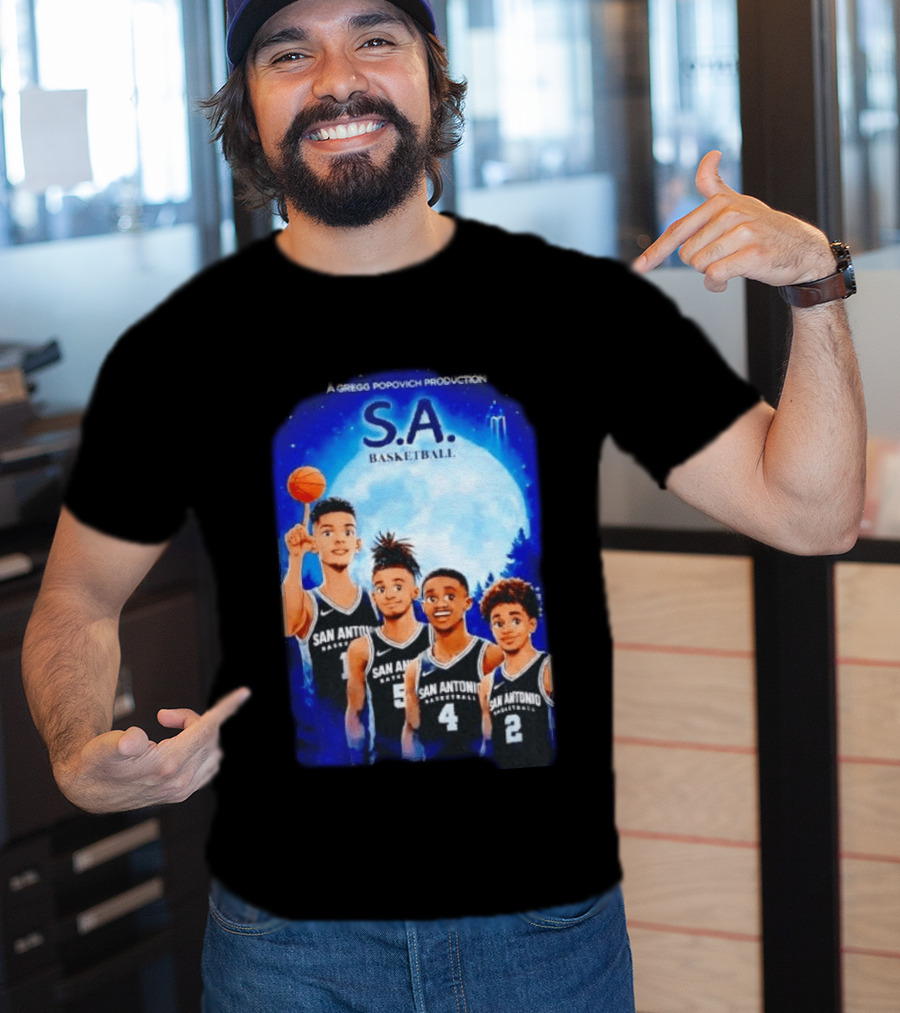 S.A. Basketball San Antonio Spurs A Gregg Popovich Production T-Shirt