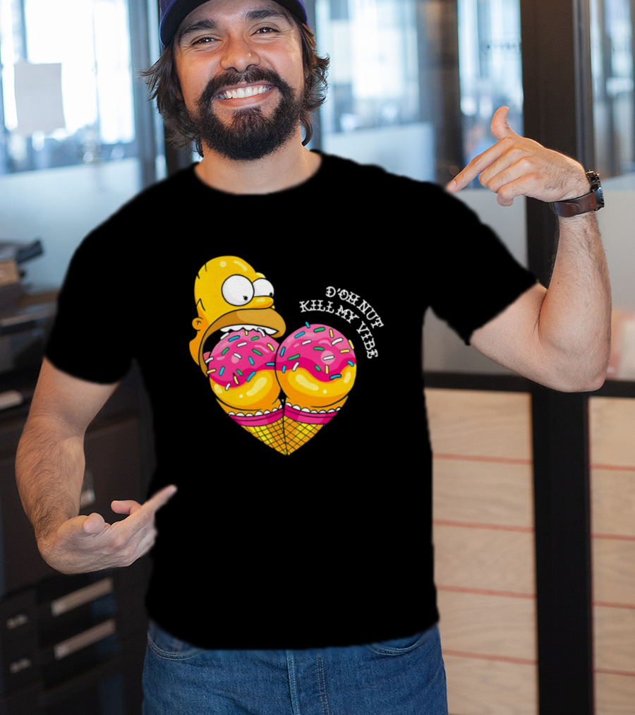 Homer D'oh Nut Kill My Vibe Ice Cream Cone T-Shirt