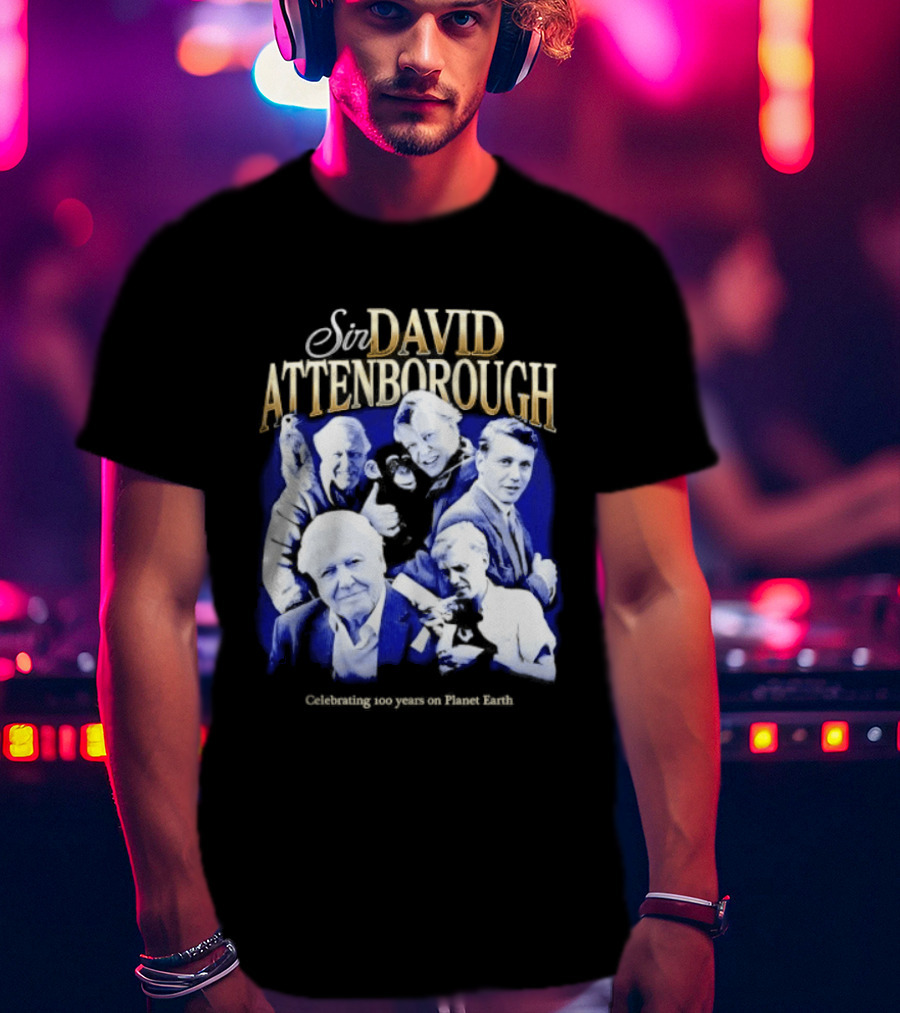 Sir David Attenborough Centennial Celebration On Planet Earth T-Shirt