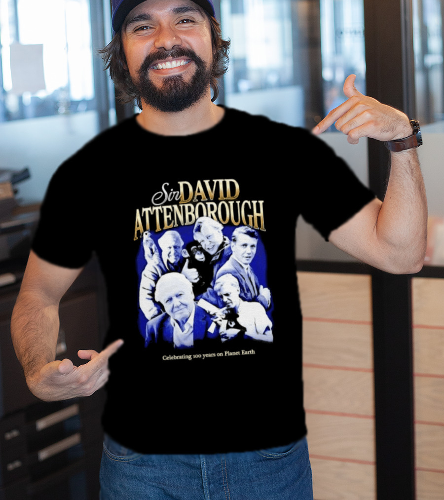 Sir David Attenborough Centennial Celebration On Planet Earth T-Shirt