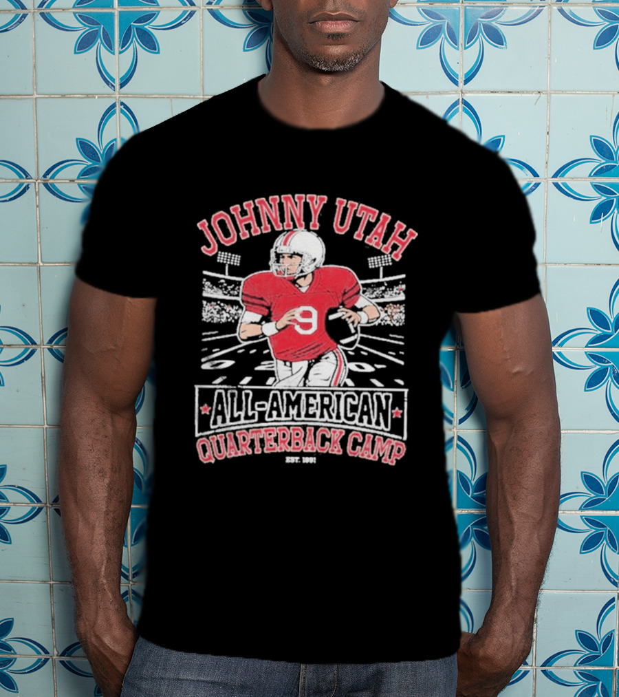 Johnny Utah All American Quarterback Camp Vintage Football Player Established 1991 T-Shirt
