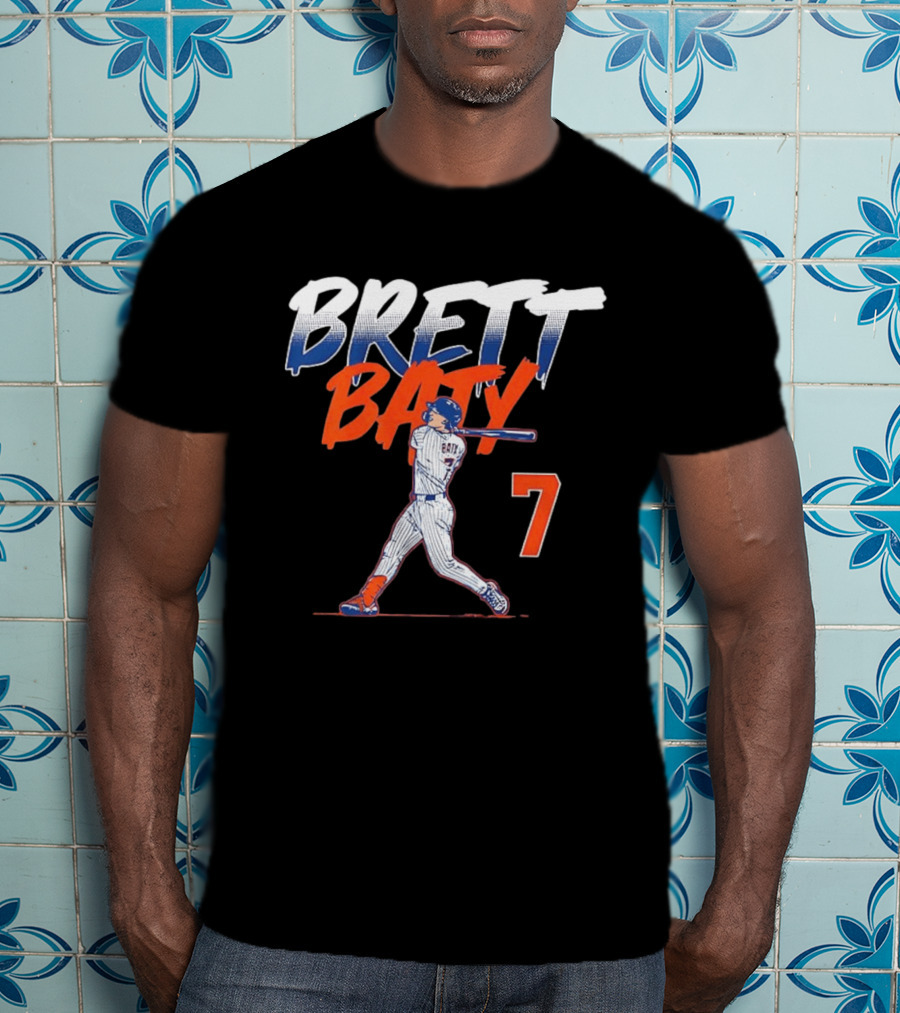 Brett Baty MLB Swing Number 7 T-Shirt