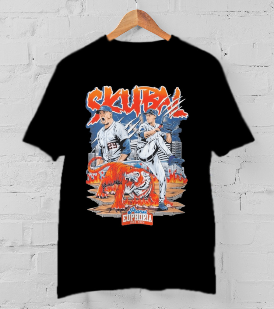 Skubal Tiger's Rage Baseball Planet Euphoria 25 T-Shirt