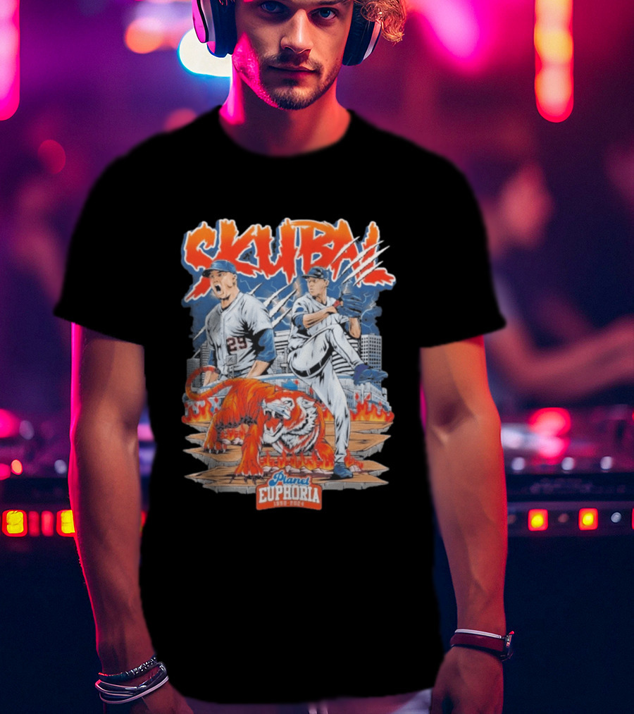 Skubal Tiger's Rage Baseball Planet Euphoria 25 T-Shirt