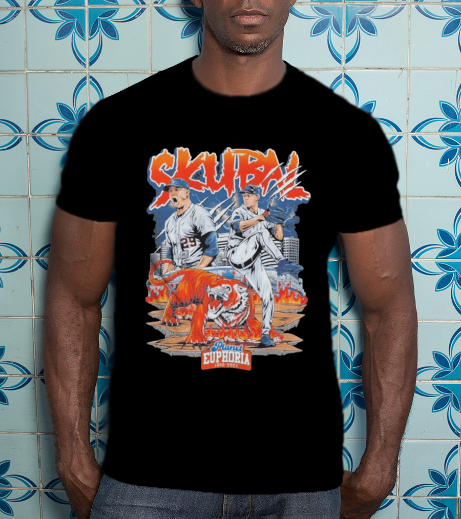 Skubal Tiger's Rage Baseball Planet Euphoria 25 T-Shirt
