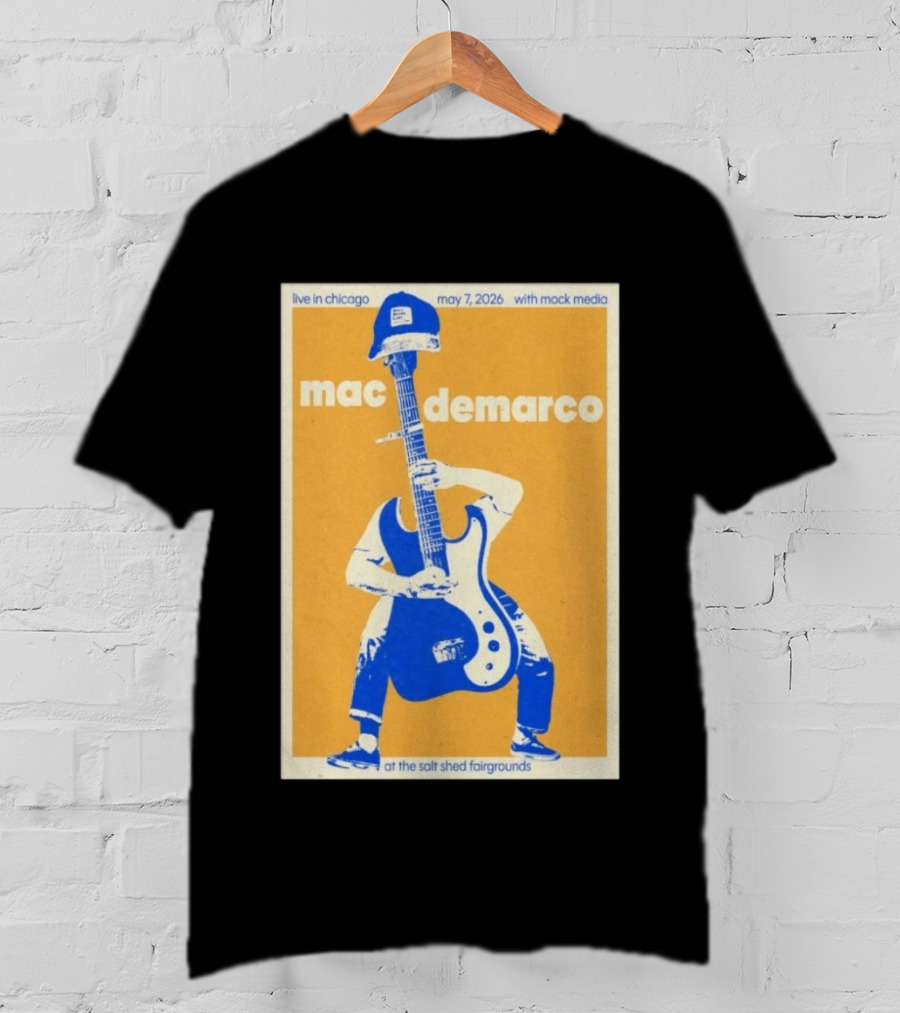 Live In Chicago Mac DeMarco May 7 2026 At The Salt Shed Fairgrounds With Mock Media T-Shirt