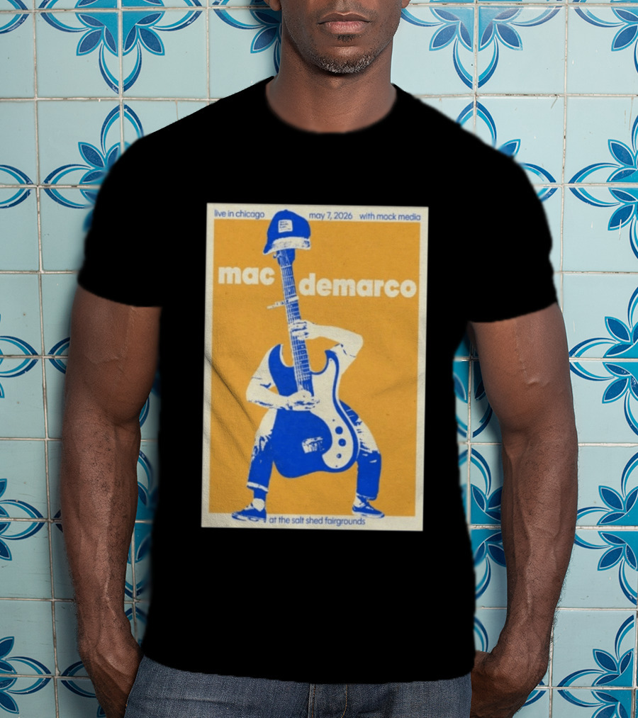 Live In Chicago Mac DeMarco May 7 2026 At The Salt Shed Fairgrounds With Mock Media T-Shirt