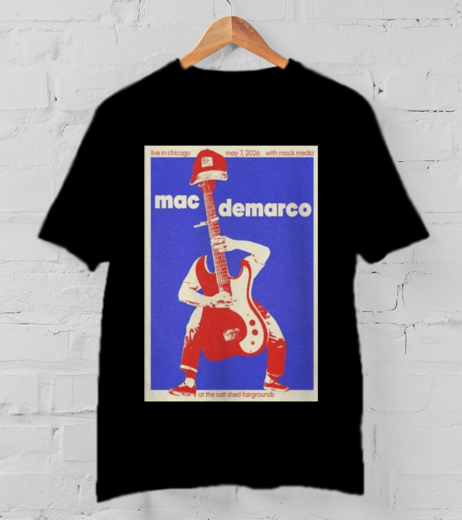 Mac Demarco Live In Chicago May 7 2026 The Salt Shed Fairgrounds With Mock Media T-Shirt