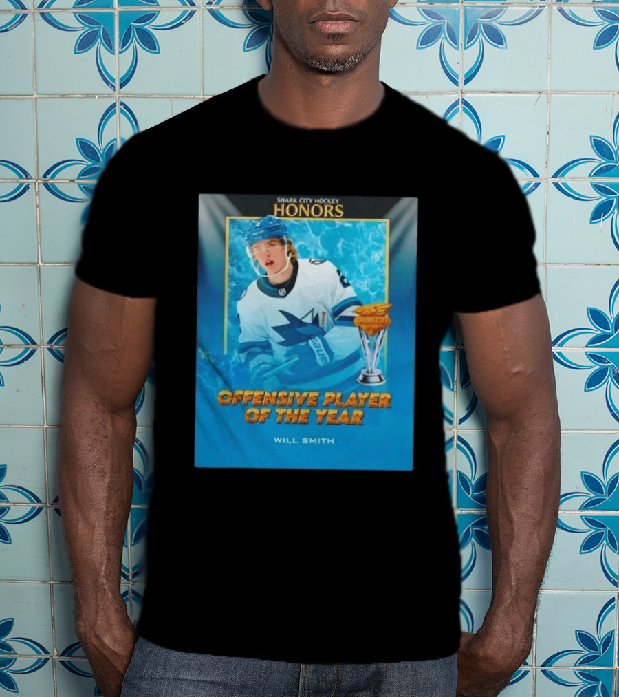 Shark City Hockey Honors Offensive Player Of The Year Will Smith San Jose Sharks T-Shirt