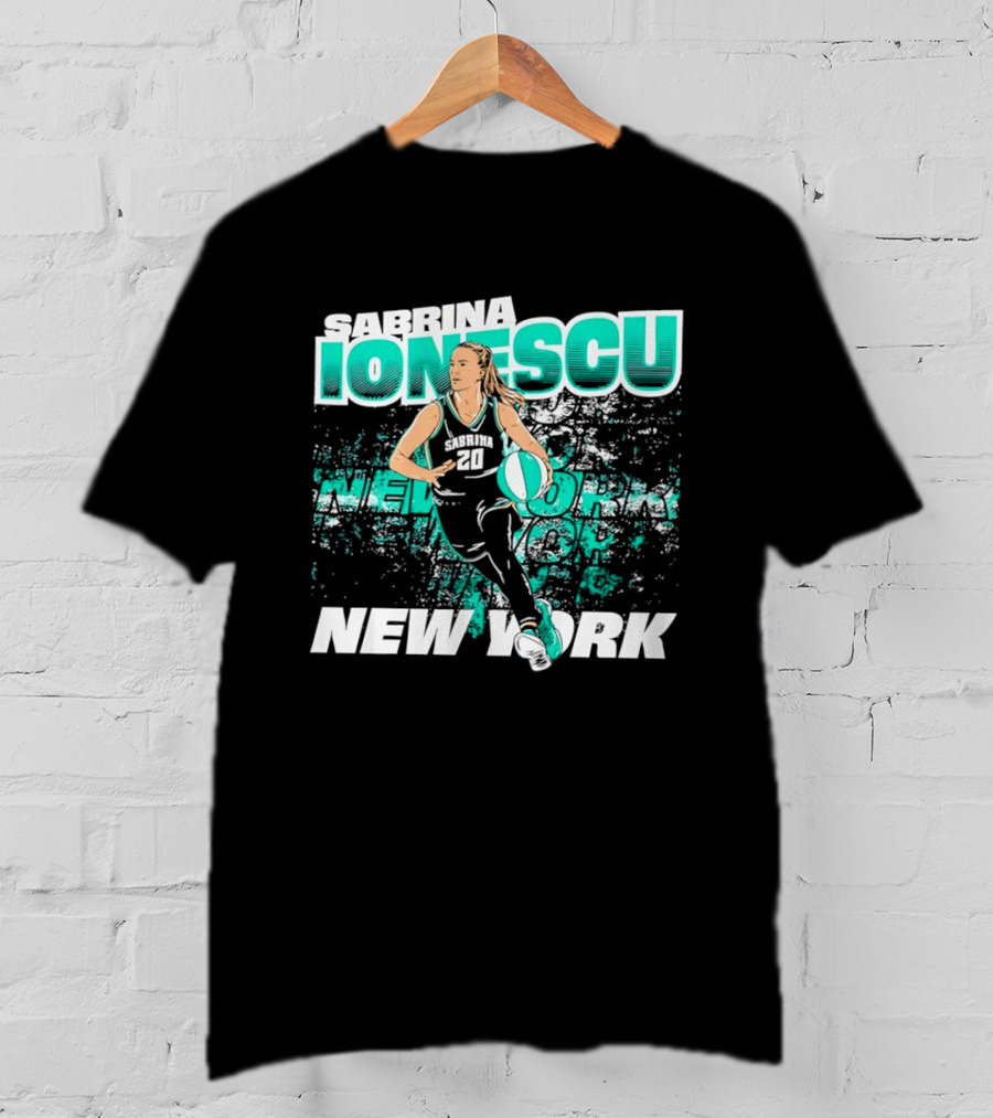 Sabrina Ionescu New York Liberty Street Ball WNBA T-Shirt