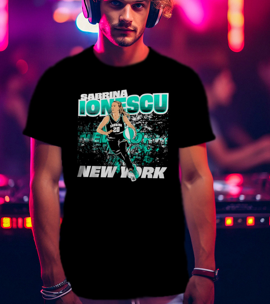 Sabrina Ionescu New York Liberty Street Ball WNBA T-Shirt
