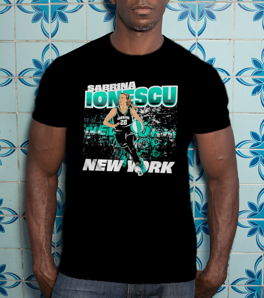 Sabrina Ionescu New York Liberty Street Ball WNBA T-Shirt