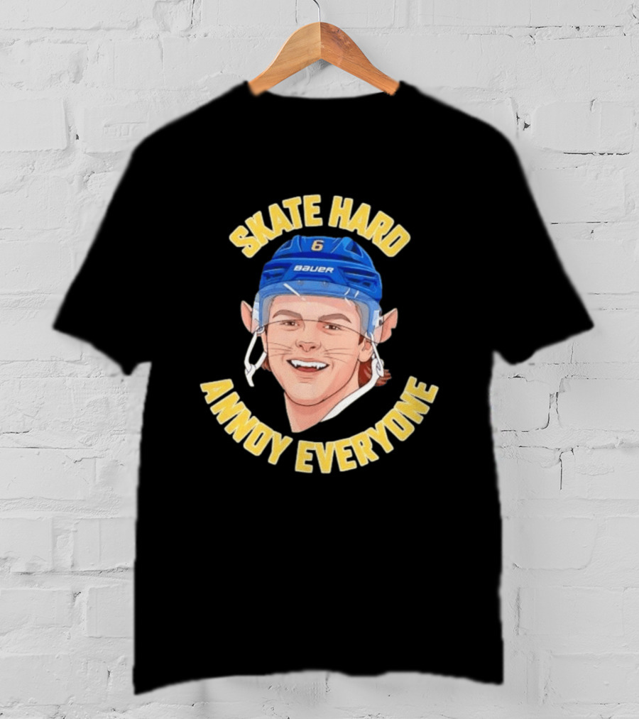 Zach Benson Skate Hard Annoy Everyone Sabres Bauer Helmet T-Shirt