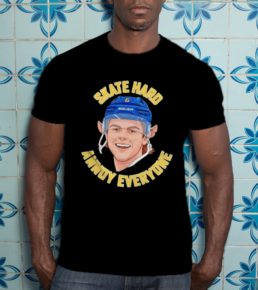 Zach Benson Skate Hard Annoy Everyone Sabres Bauer Helmet T-Shirt