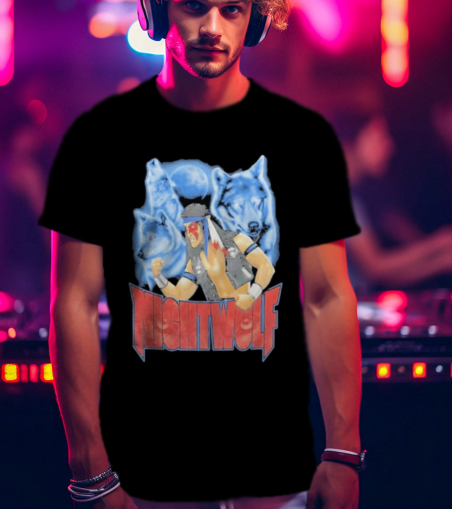 Nightwolf Mortal Kombat Klassic Ultimate MK3 Wolves Moonfighter T-Shirt