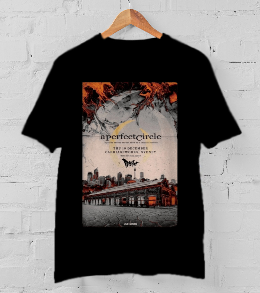 A Perfect Circle Thu 10 December Carriageworks Sydney Special Sunset Show With Puscifer T-Shirt