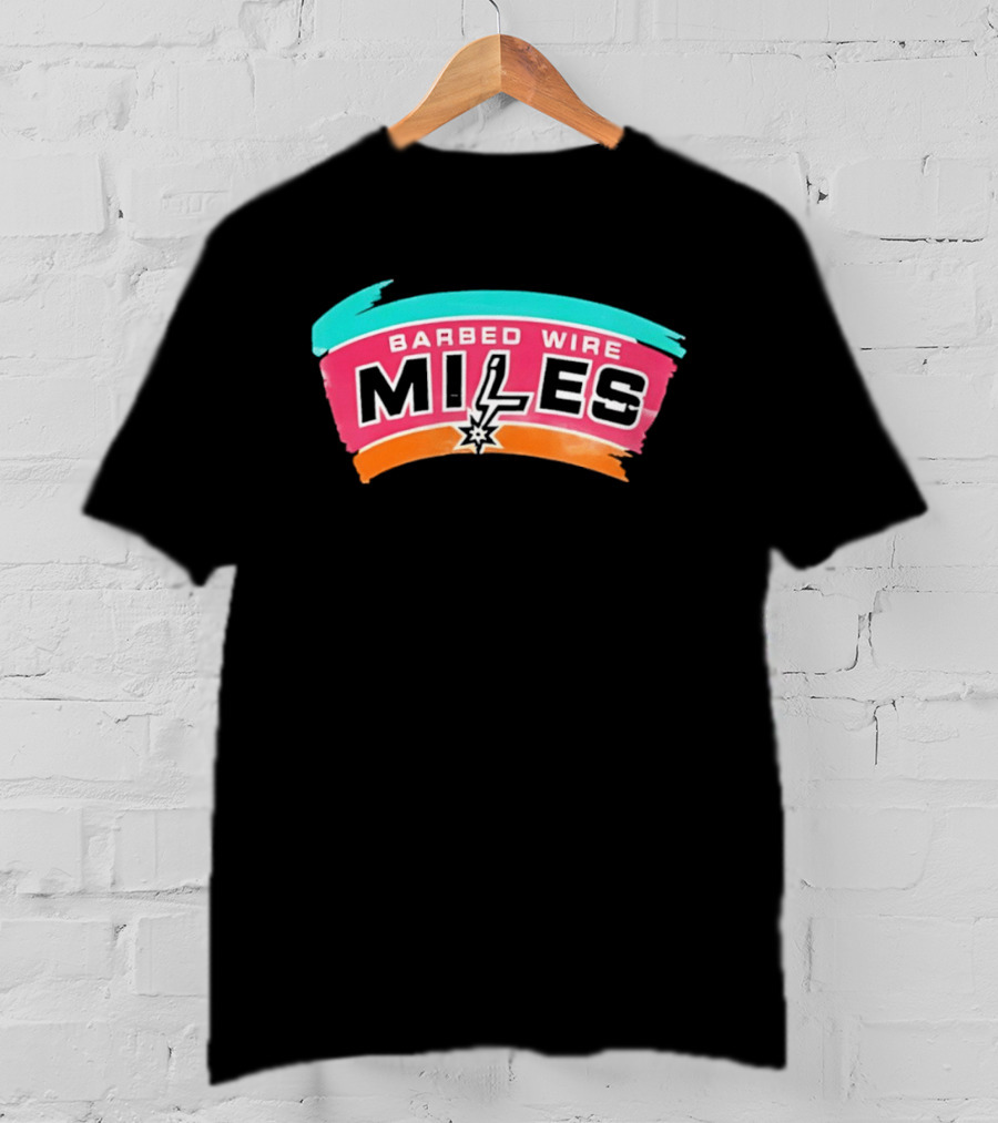 Barbed Wire Miles San Antonio Lightning T-Shirt
