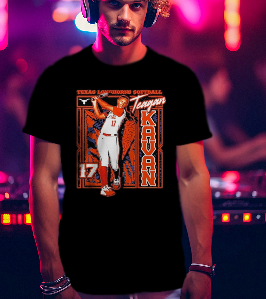 Teagan Kavan 17 Texas Longhorns Softball Team Player T-Shirt