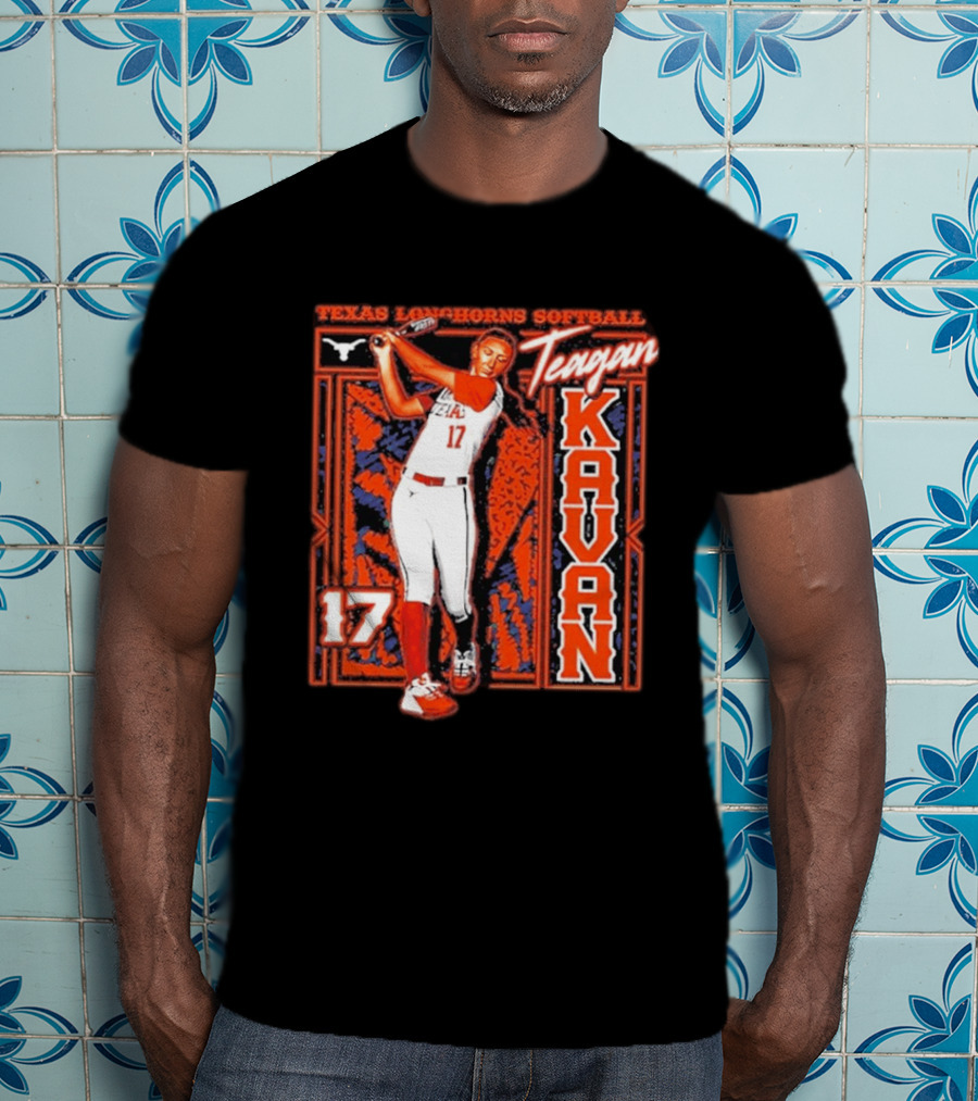 Teagan Kavan 17 Texas Longhorns Softball Team Player T-Shirt