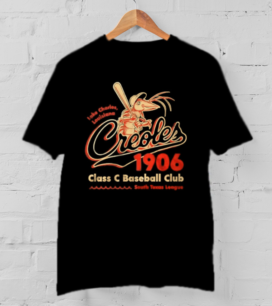Lake Charles Louisiana Creoles 1906 Class C Baseball Club South Texas League T-Shirt