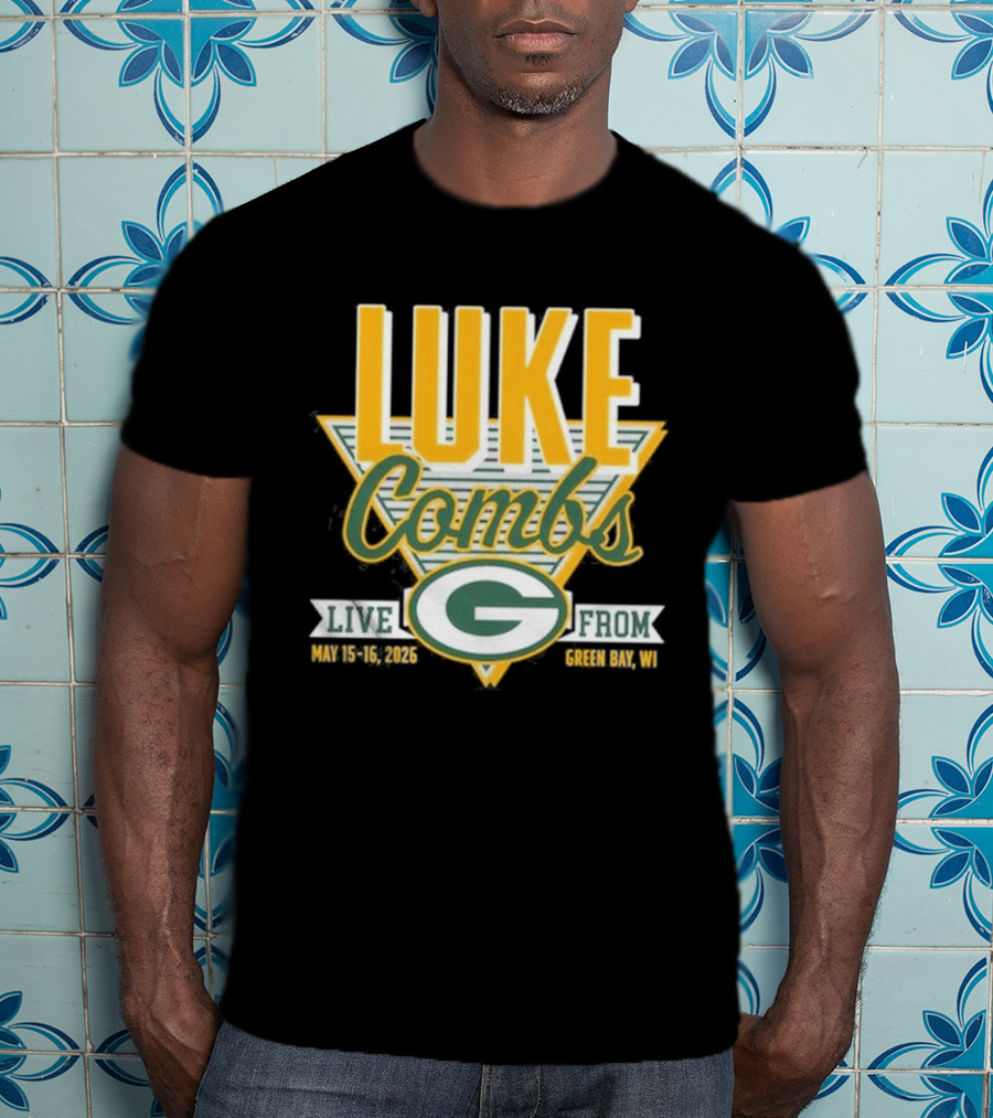 Luke Combs Live May 15 16 2026 Green Bay Wisconsin Packers T-Shirt