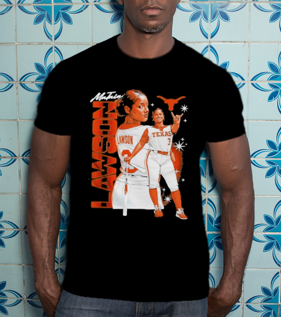 Mataia Lawson Texas Longhorns Softball Player Number 3 T-Shirt