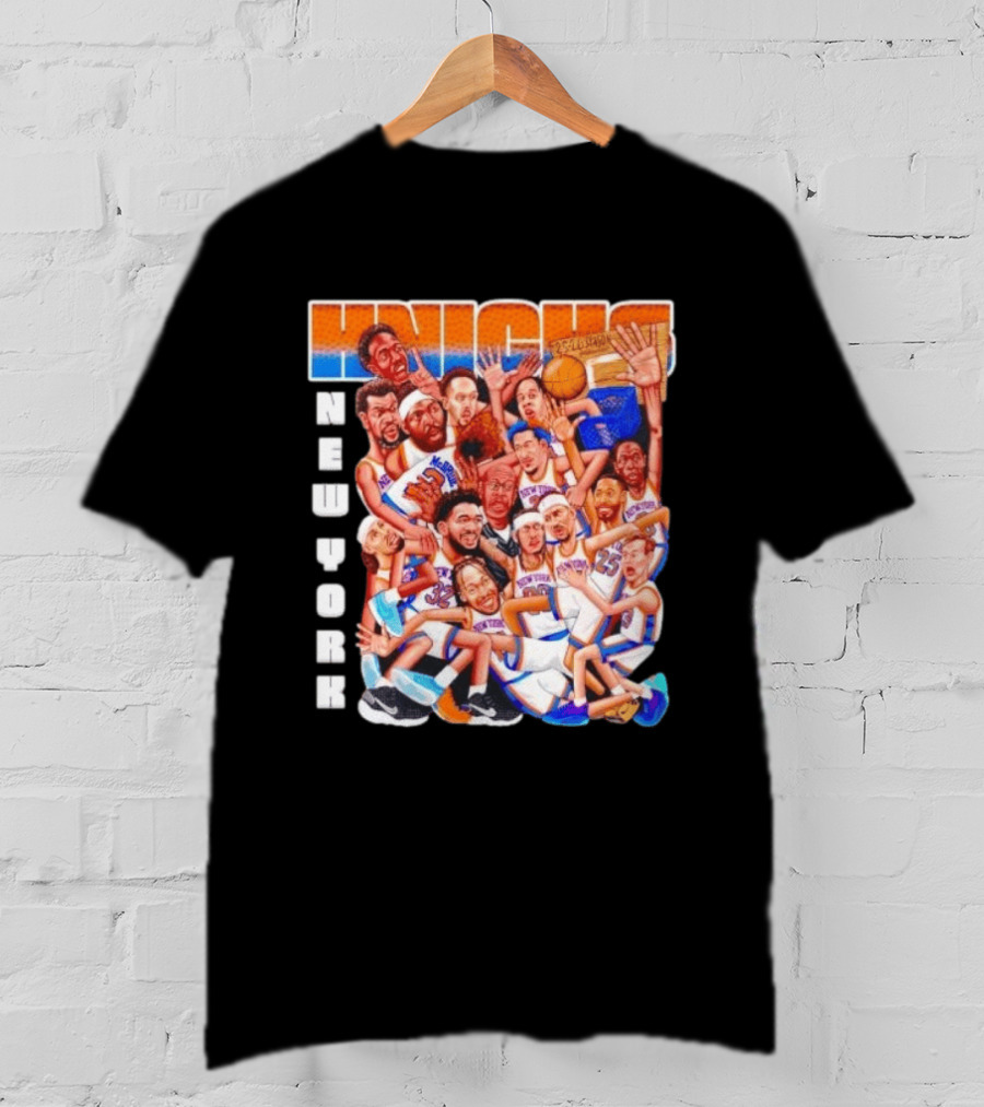 New York Knicks 2026 Season Players Caricature Basketball Team T-Shirt