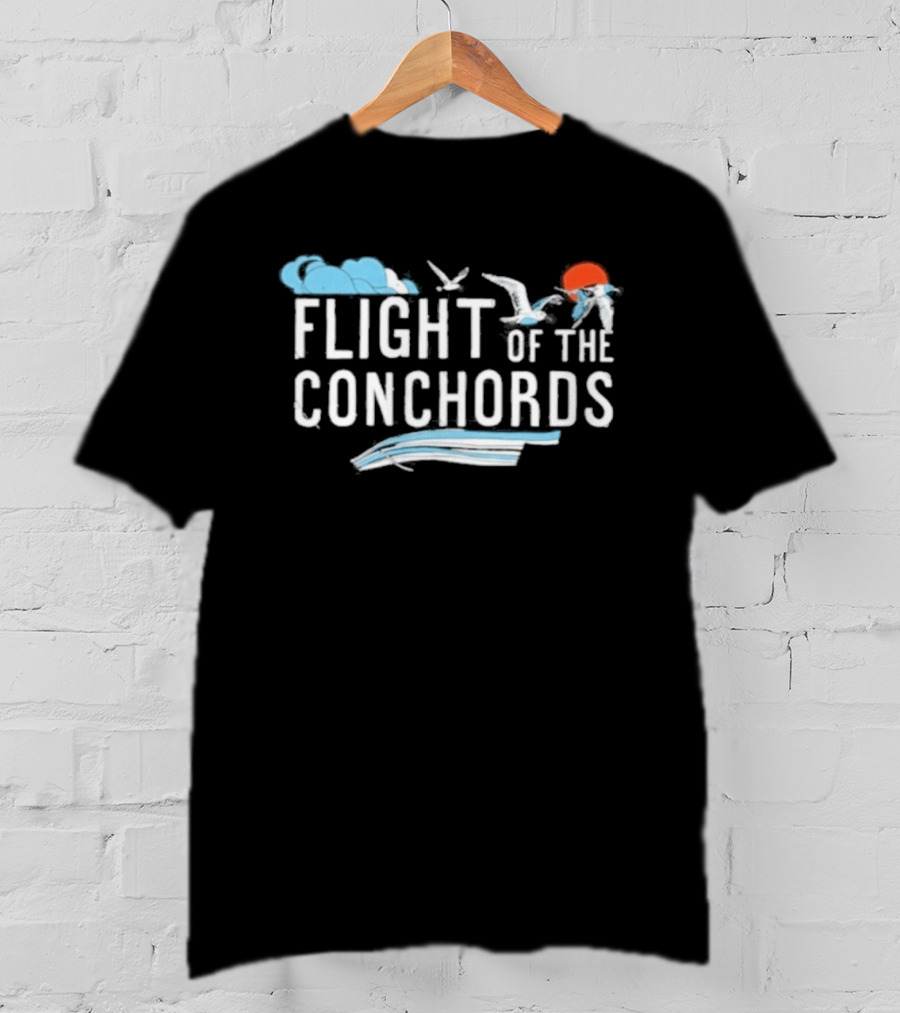 Flight Of The Conchords Tour Los Angeles CA May 9 10 2026 Seagulls Clouds Sun T-Shirt