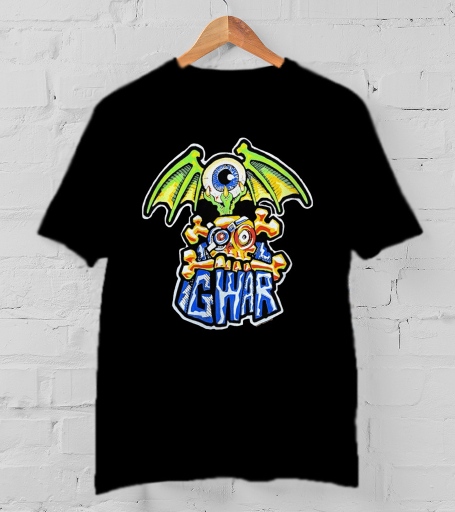GWAR Flying Eyeball Skull Punk Rock Band Winged Monster T-Shirt
