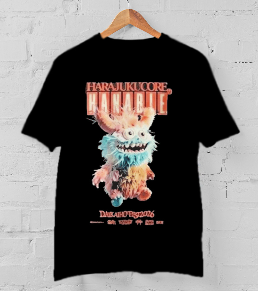 Harajukucore Hanabie Daikaiho Fest 2026 Anime Monster Tokyo Japan T-Shirt