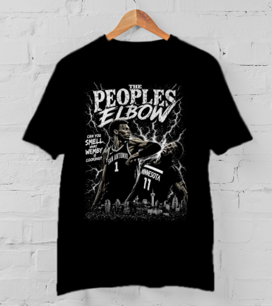 Victor Wembanyama Peoples Elbow Naz Reid Basketball T-Shirt