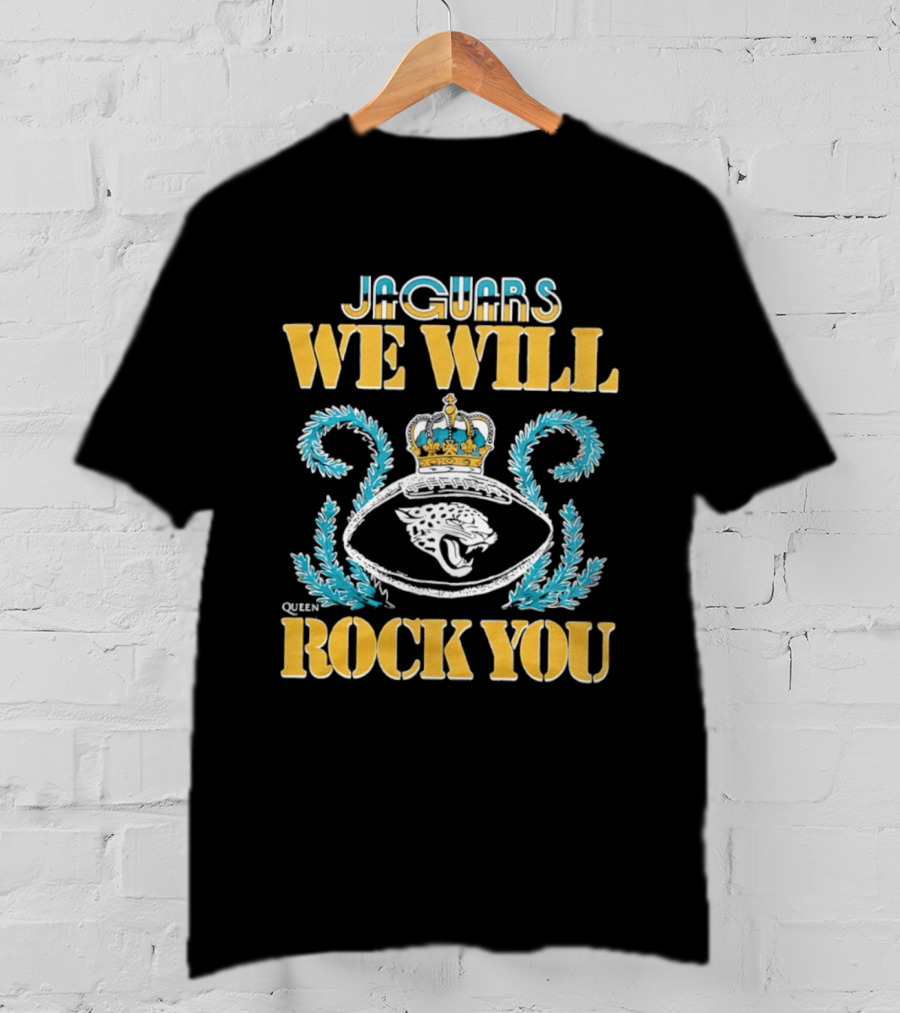 Jaguars We Will Rock You Crown Football T-Shirt