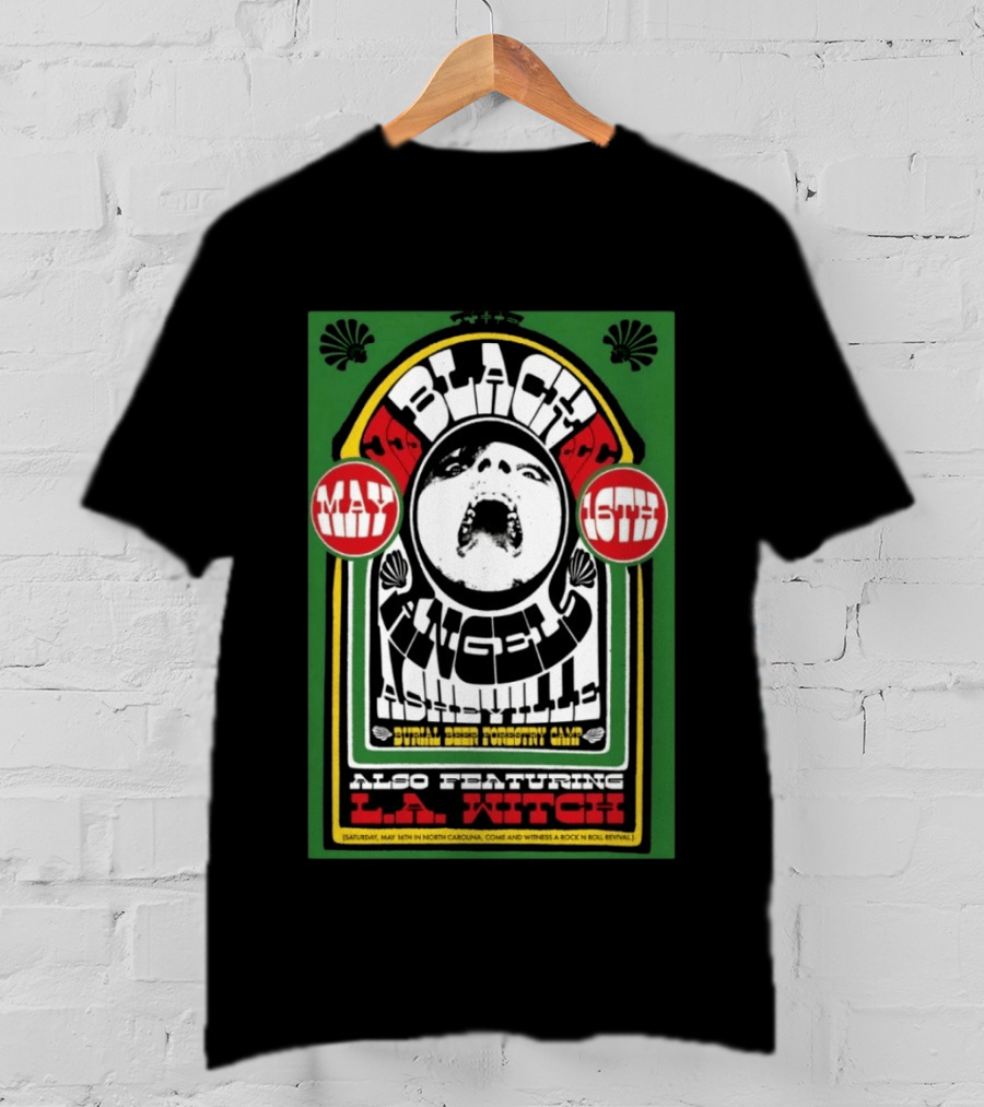 The Black Angels Asheville May 16th Concert Featuring L.A. Witch 2026 T-Shirt