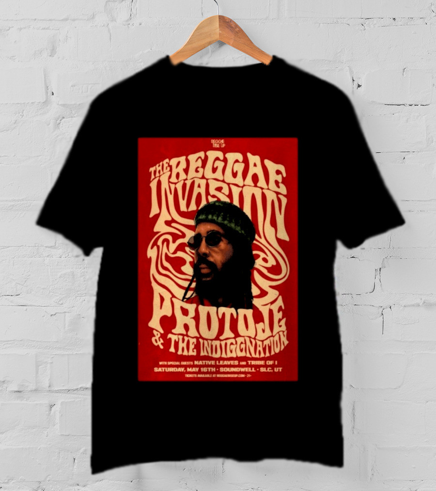 The Reggae Invasion PROTOJE & The Indiggnation Soundwell Salt Lake City May 16 2026 T-Shirt