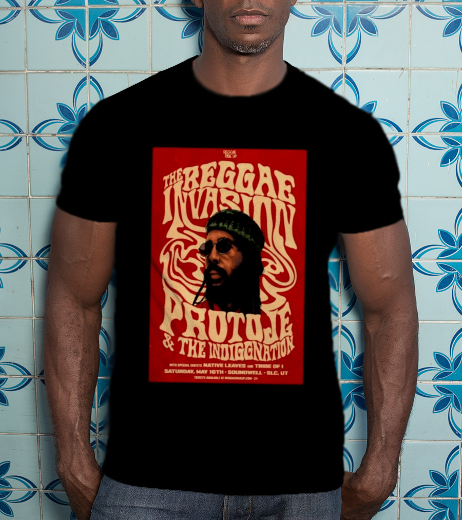 The Reggae Invasion PROTOJE & The Indiggnation Soundwell Salt Lake City May 16 2026 T-Shirt