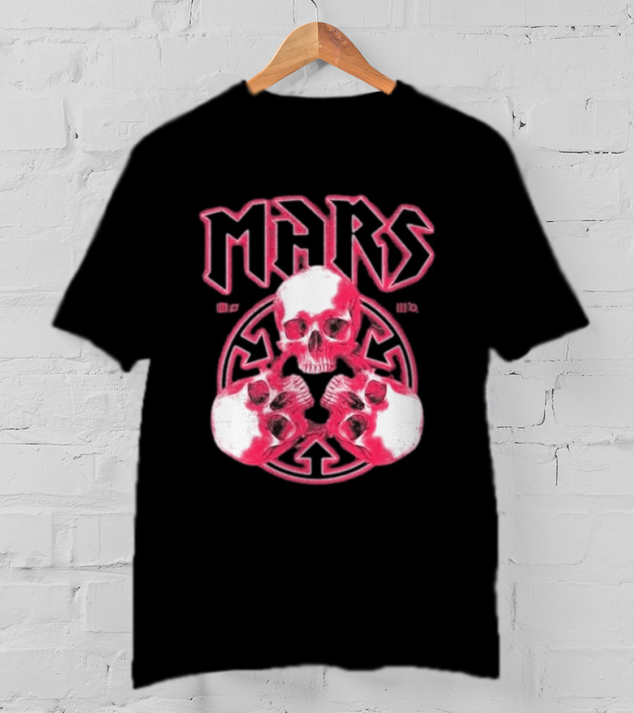 Thirty Seconds To Mars 2027 European Tour Red Skulls MARS T-Shirt
