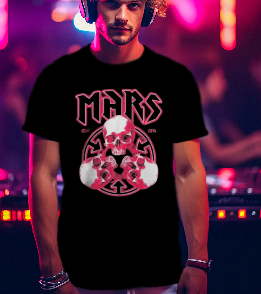 Thirty Seconds To Mars 2027 European Tour Red Skulls MARS T-Shirt