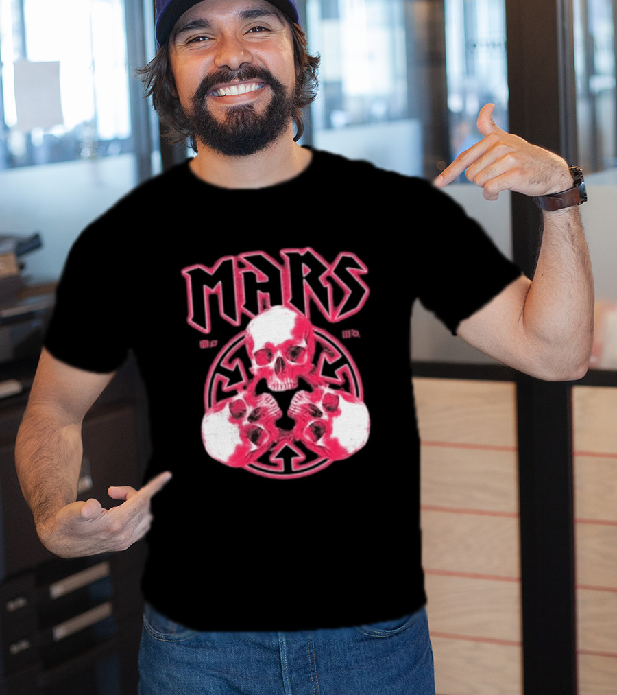 Thirty Seconds To Mars 2027 European Tour Red Skulls MARS T-Shirt