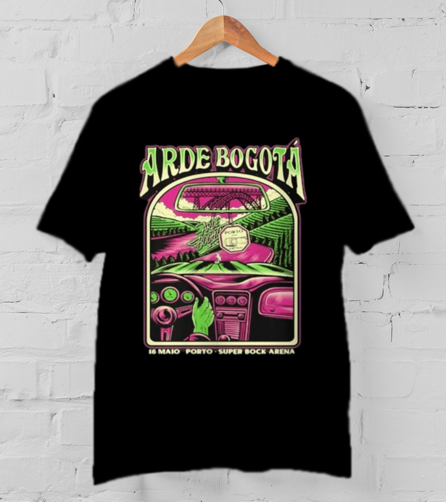 Arde Bogotá 16 Maio Porto Super Bock Arena 2026 Retro Road Trip T-Shirt