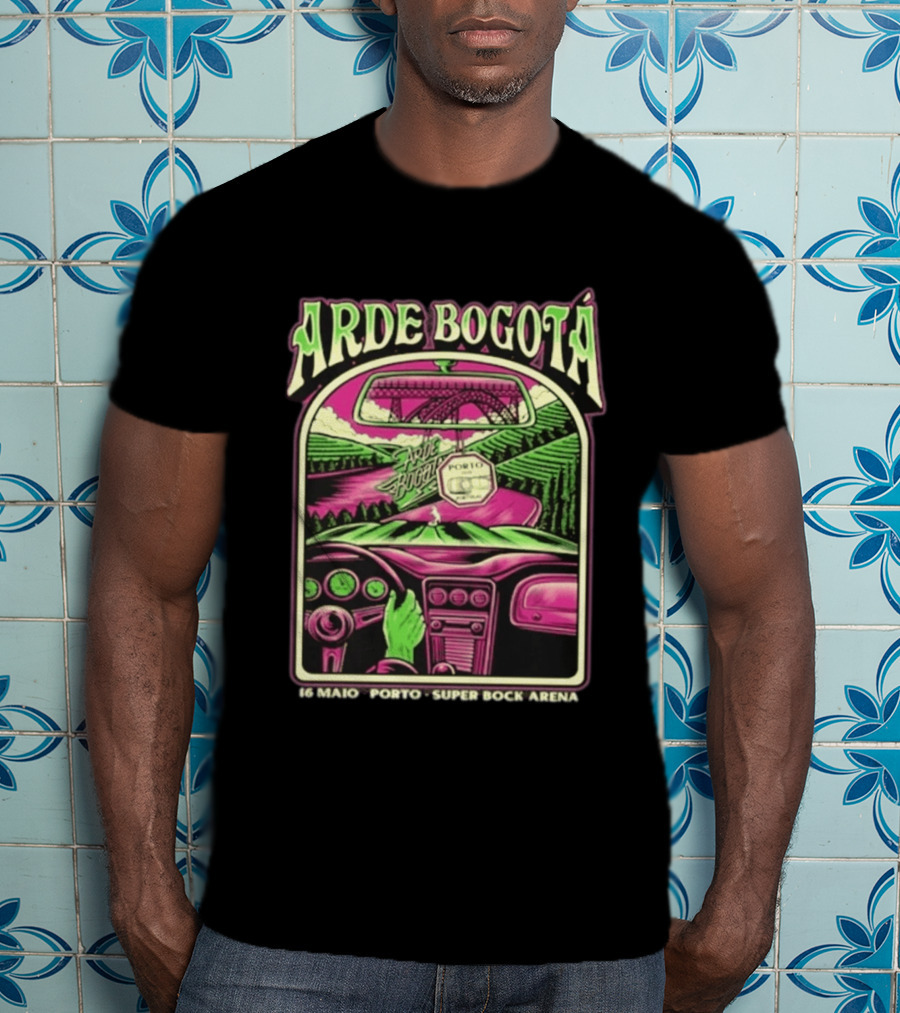 Arde Bogotá 16 Maio Porto Super Bock Arena 2026 Retro Road Trip T-Shirt