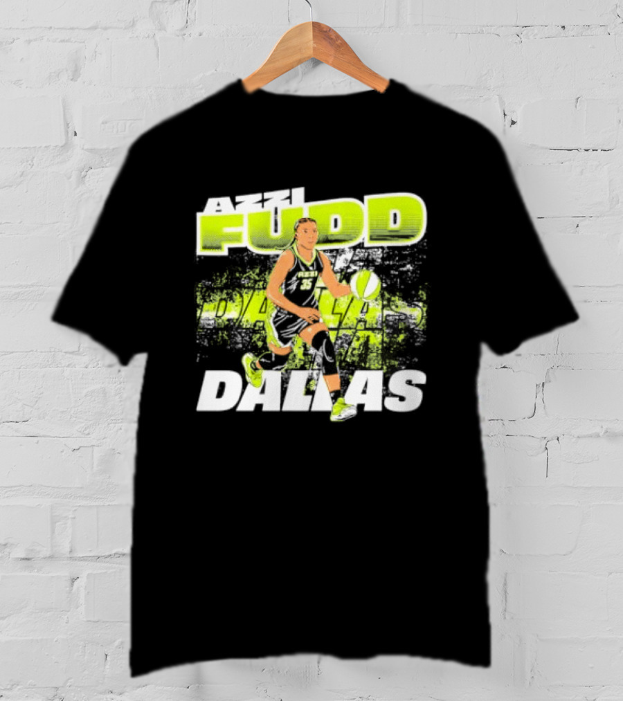 Azzi Fudd Dallas Wings WNBA Dribble Action T-Shirt
