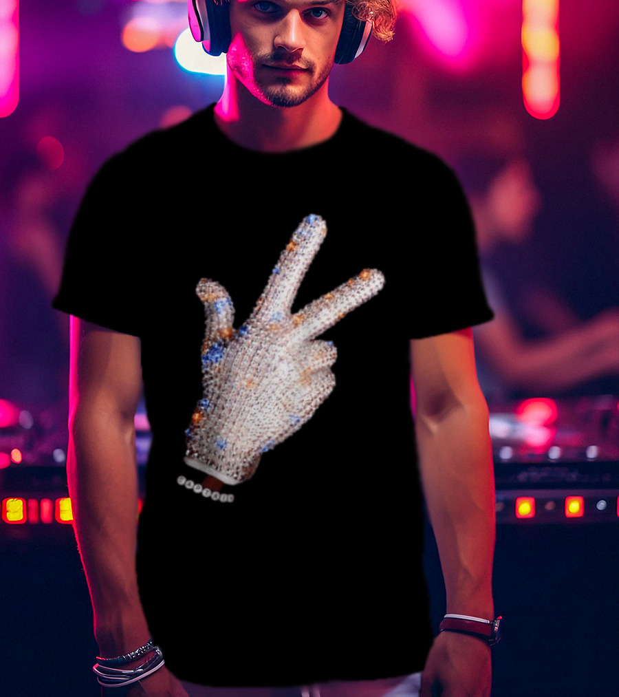 Captain Iceman New York Knicks Drake Iceman Sequined Glove Hand Gesture T-Shirt