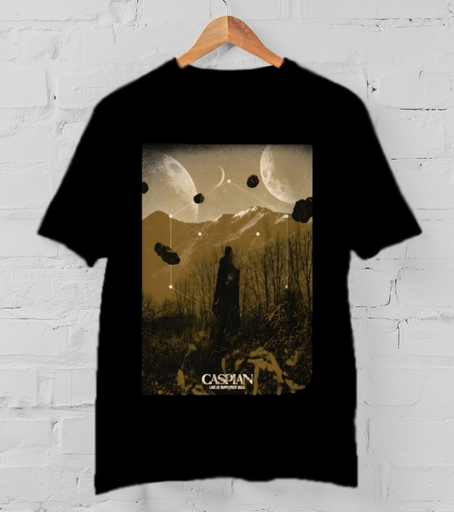 Caspian Zottegem Belgium Live At DunkFest 2026 Celestial Mountain Scene T-Shirt