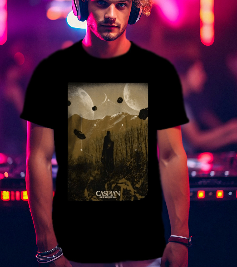Caspian Zottegem Belgium Live At DunkFest 2026 Celestial Mountain Scene T-Shirt